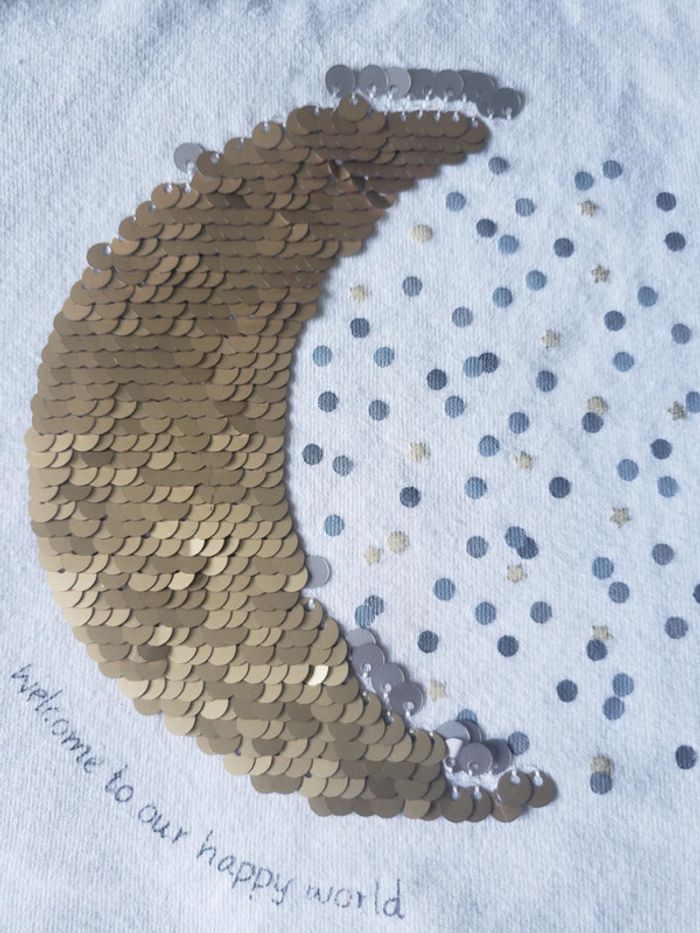 T-shirt motif lune okaidi 10 ans - photo numéro 2