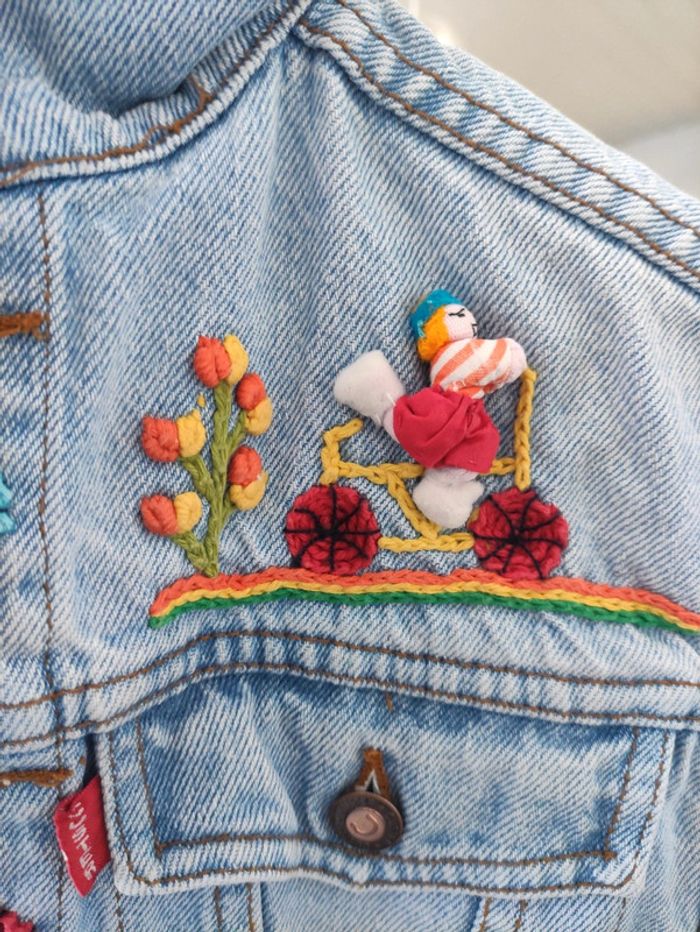 Veste en jean Custer vintage 4 ans - photo numéro 3