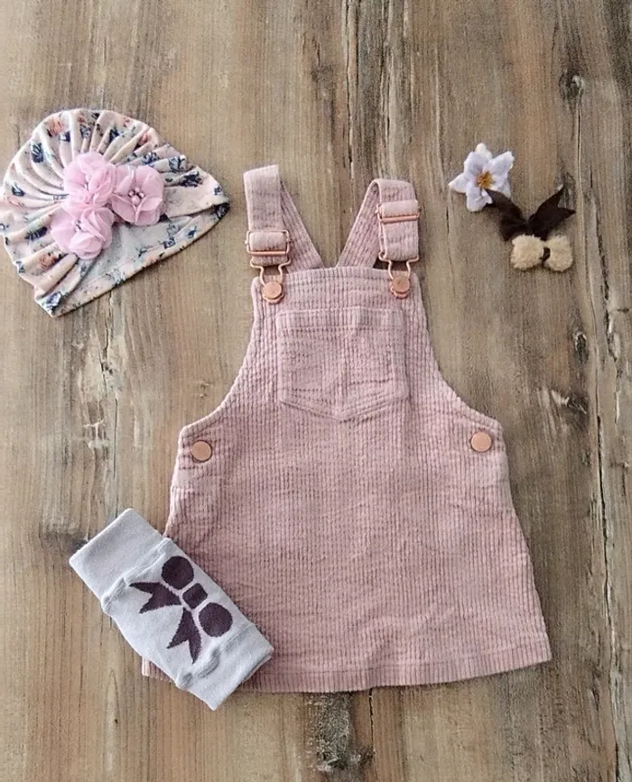 Robe rose velours fille next 💖