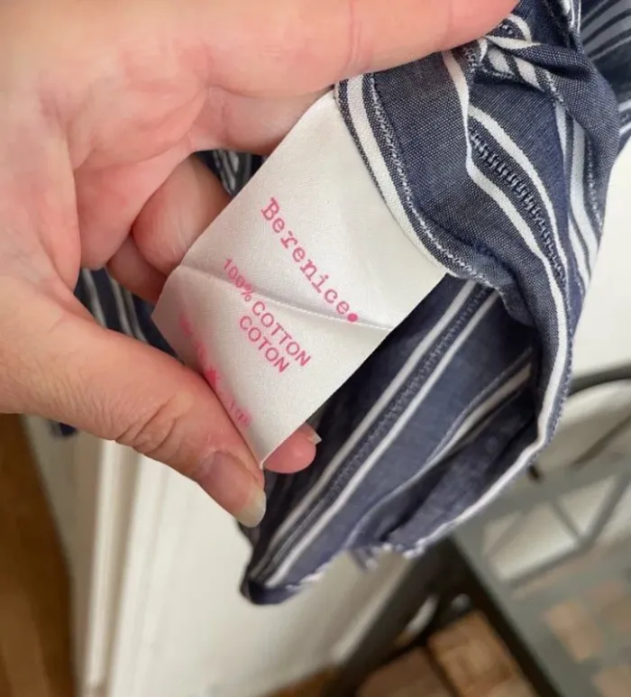 Chemise à rayures en coton  Berenice - photo numéro 3