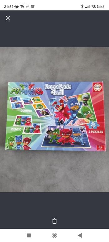 Jeu de société Pyjamasques 4 en 1