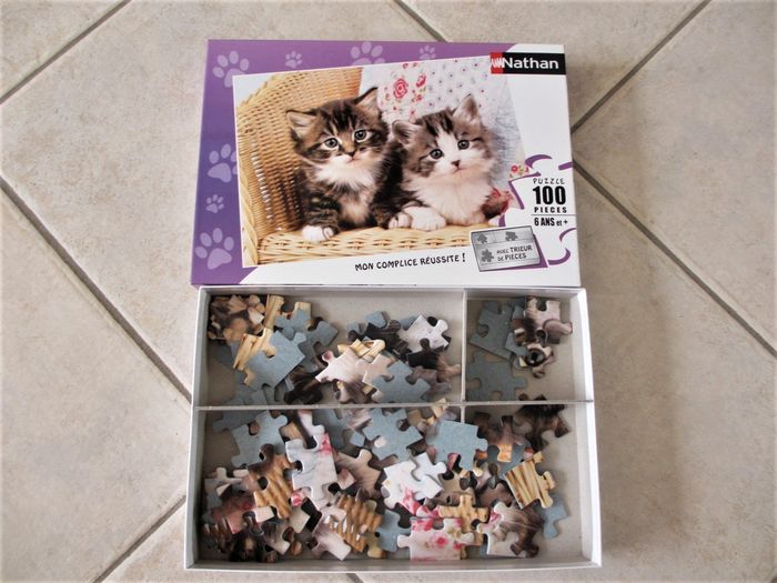 Puzzle duo de chatons 100 pièces - Nathan - photo numéro 4