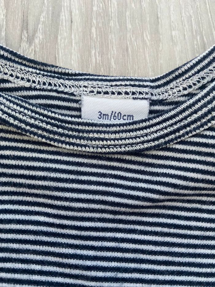 Body petit bateau marinière bleu et blanc manche longue nejf - photo numéro 2