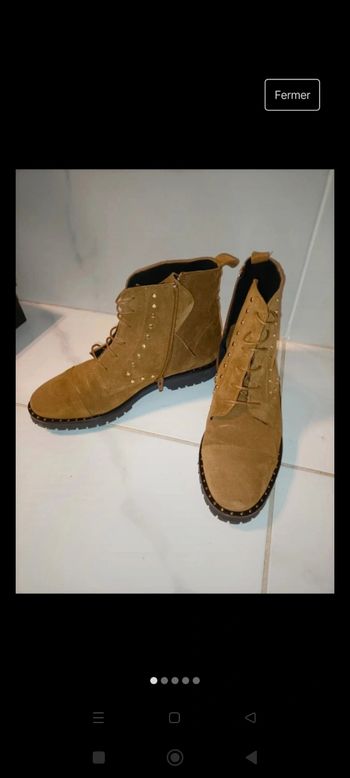 Bottines en daim