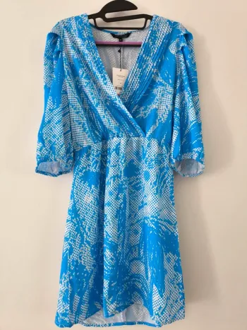Robe bleue imprimée Top Secret Woman – Taille 34 – Neuve avec étiquette