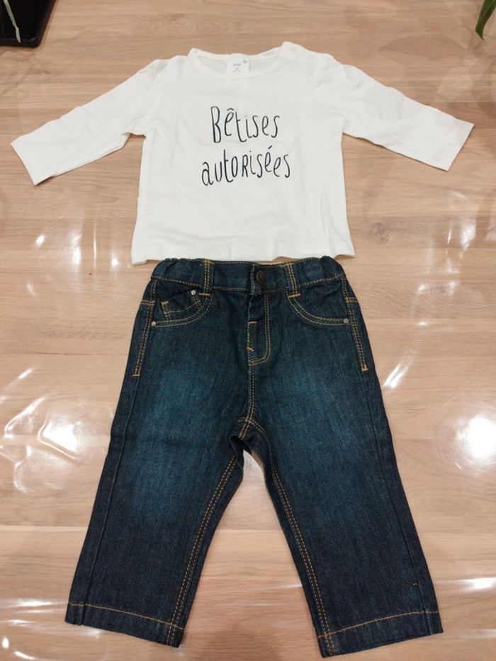 Ensemble t-shirt manches longues et pantalon