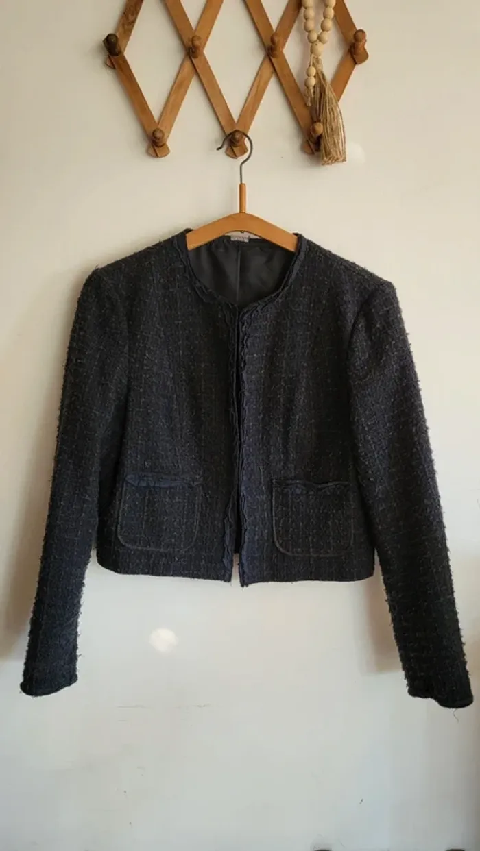 Veste courte tweed T.38