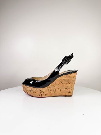 Sandales compensées noires