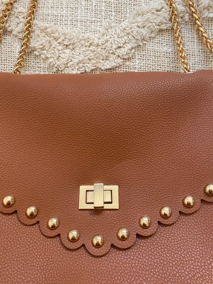 Sac camel et doré - photo numéro 2