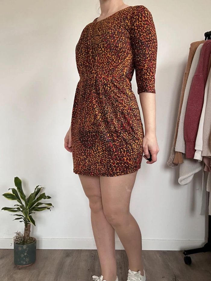 3 Suisses Robe orange à motif – Taille 36 – Très bon état - photo numéro 5