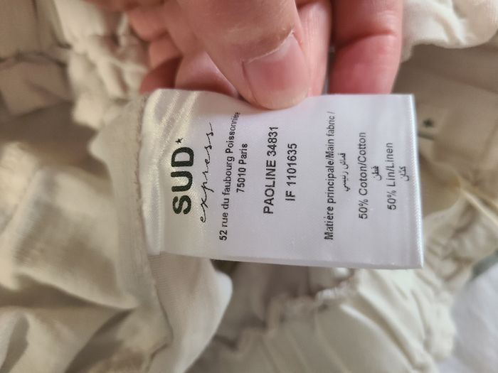 Pantalon lin Sud Express Taille L - photo numéro 3
