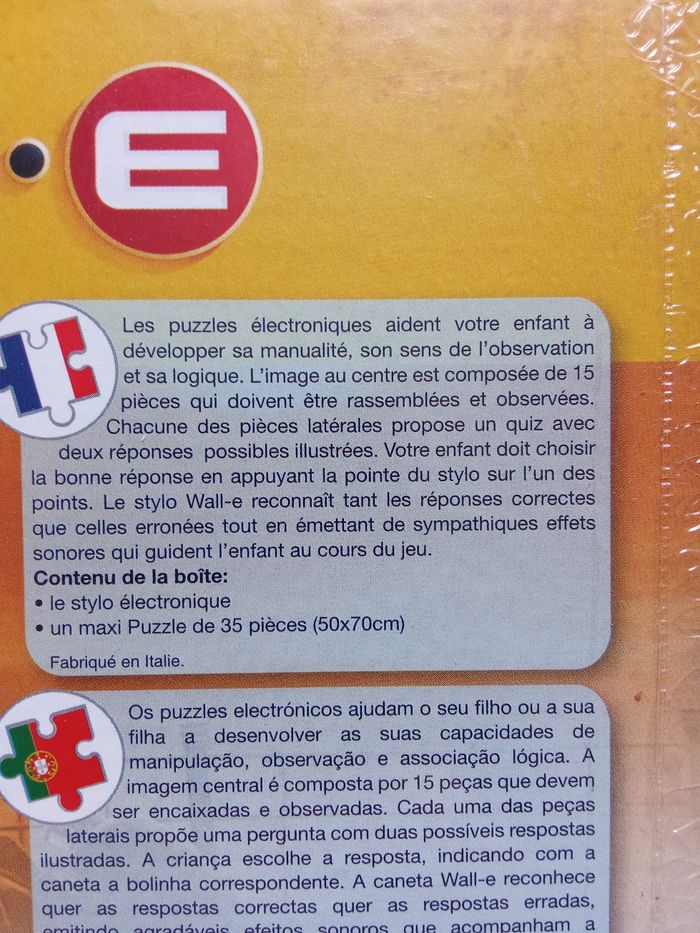 Boîte de jeu, Disney Pixar,  Puzzle neuf sous blister WALL-E, interactif,  clementoni  stylo  dès 3 ans, cadeau de Noël - photo numéro 4