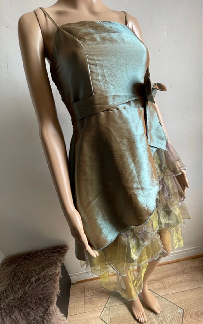 🥂 Robe Cocktail Iridescente & Volants - T.36 🥂 - photo numéro 7