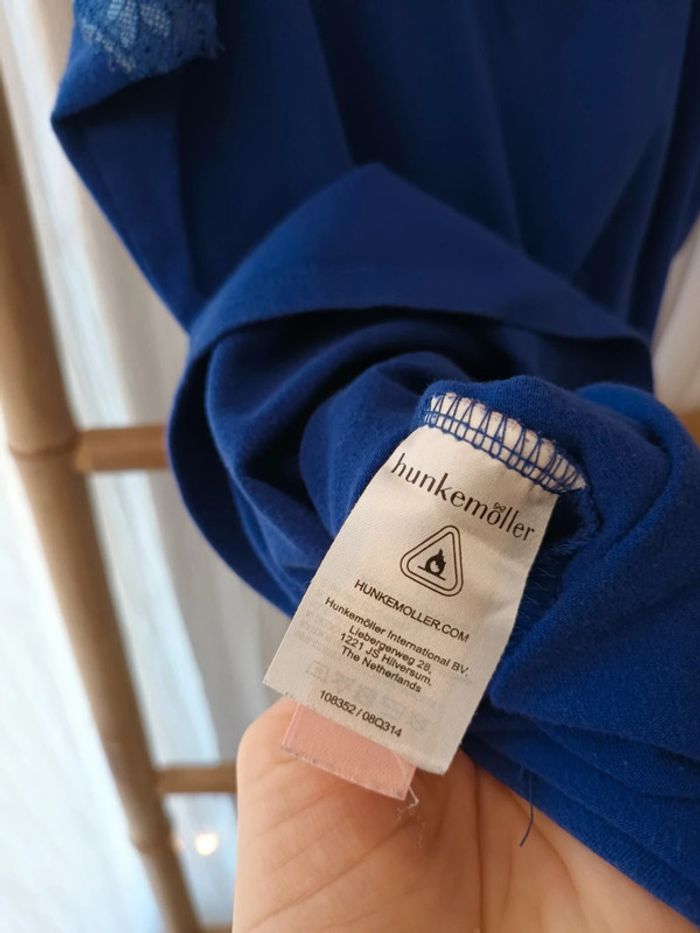 Débardeur bleu avec dentelle Hunkemoller taille S - photo numéro 4