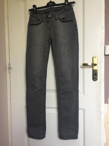 Jean droit gris/noir miss captain en 34