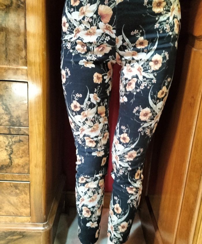 Pantalon skinny "H&M" - motif fleurs