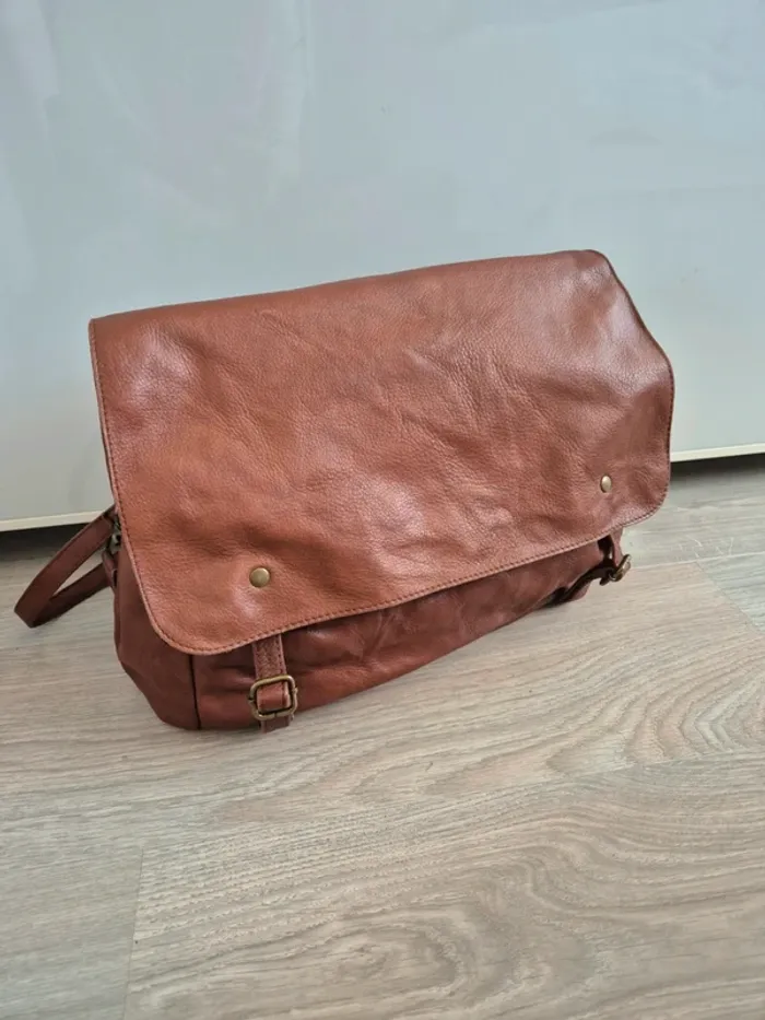 Sac en cuir bordeaux the Genuine Leather