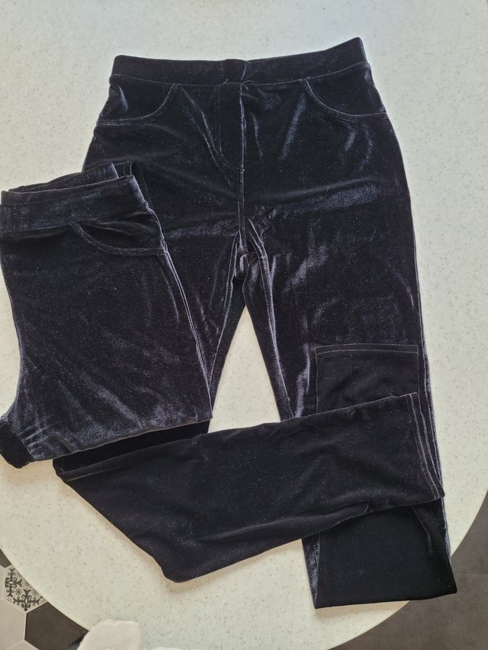 Lot de 2 leggings velours