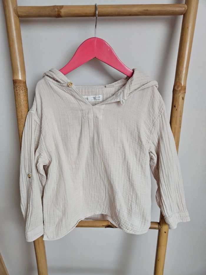 Chemise écru gaze de coton Zara 6 ans - photo numéro 2