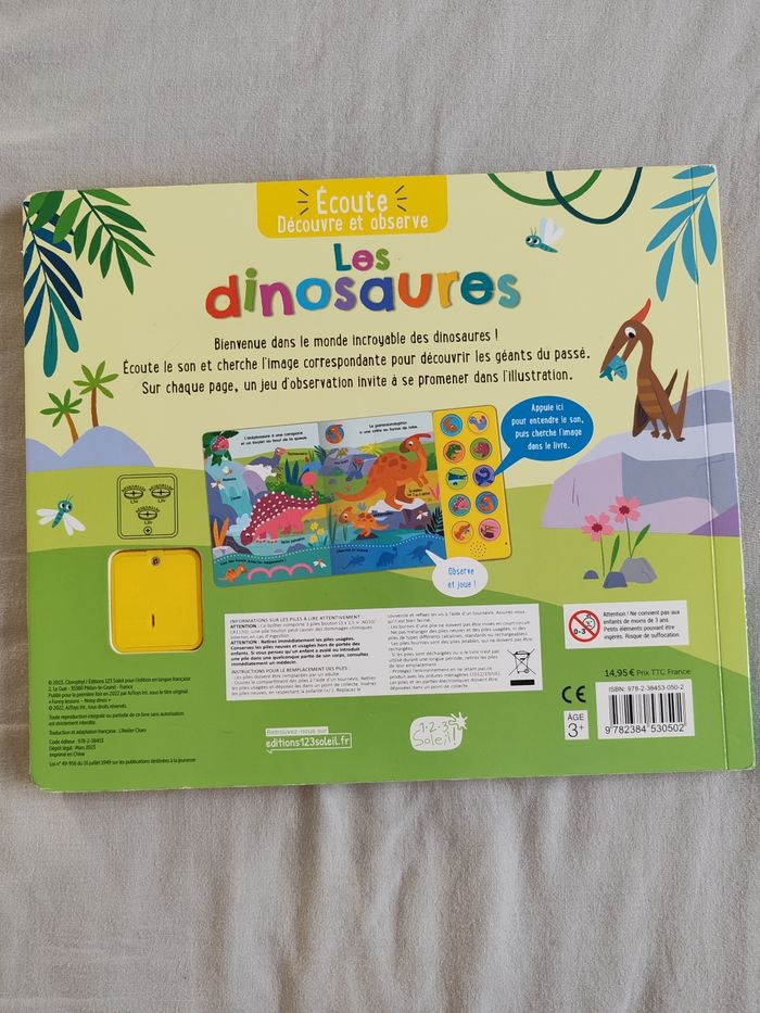 Livre sonore dinosaure - photo numéro 2