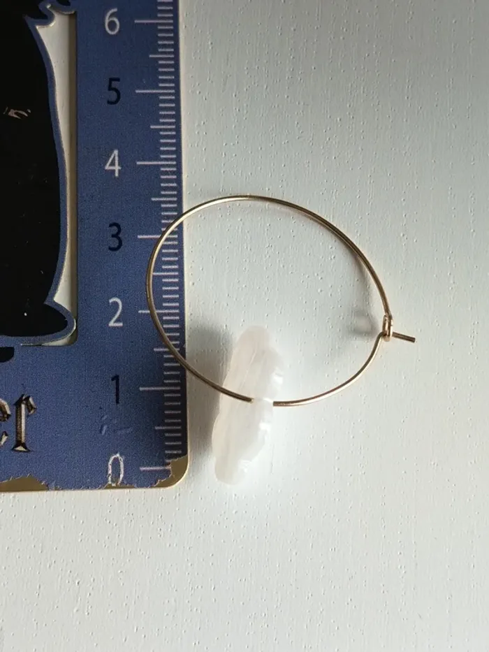 Créoles fines dorées à nuage Chaleur Bonheur - photo numéro 3