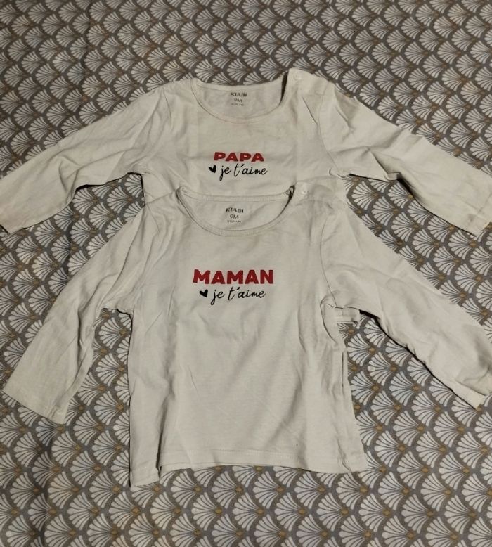 2 Tee shirts manches longues