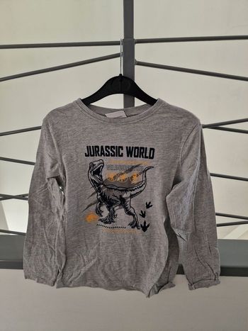 tee-shirt gris dinosaure jurassic world