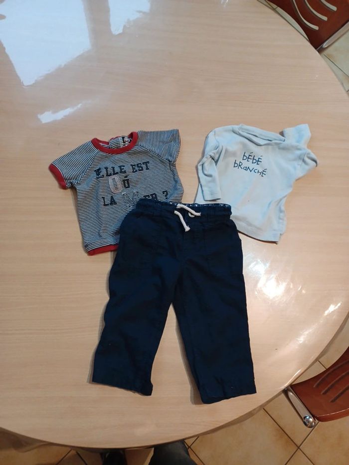 Lot t-shirts pantalon 9 mois