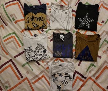 Lot de 7 tee-shirts ML 9-10 ans