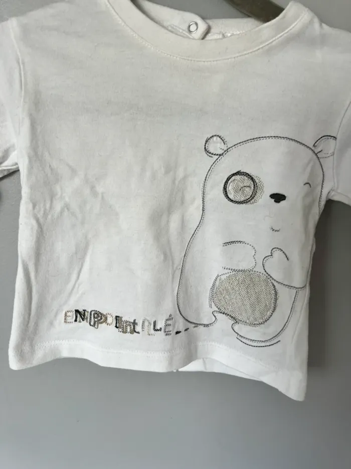 Tee shirt manches longues bébé 6 mois - photo numéro 2