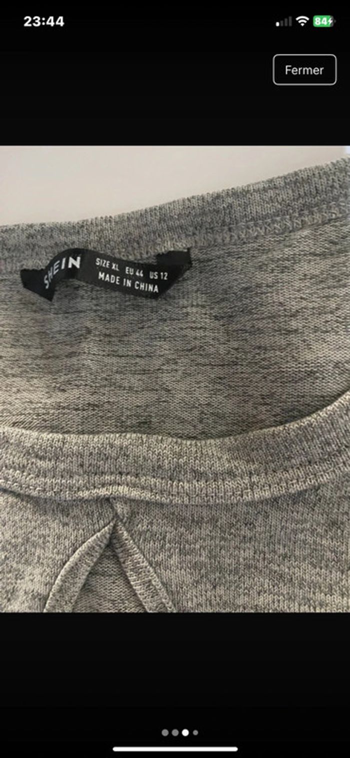 Haut  sans manches gris shein taille XL - photo numéro 4