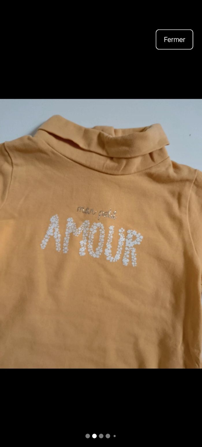 Polo moutarde mon petit amour - photo numéro 2