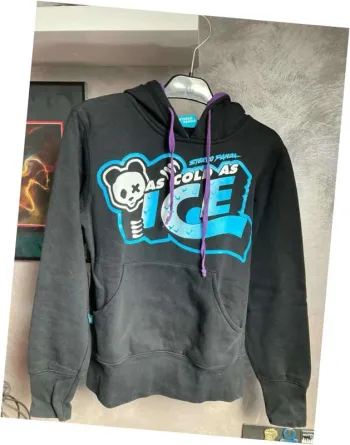 Sweat à capuche noir bleu et violet Stéréo Panda taille XS