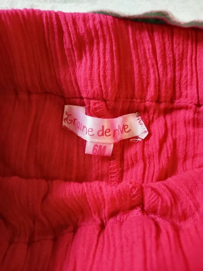Ensemble t-shirt Bébé Rêve et pantalon léger Graine de rêve en 6M - photo numéro 5