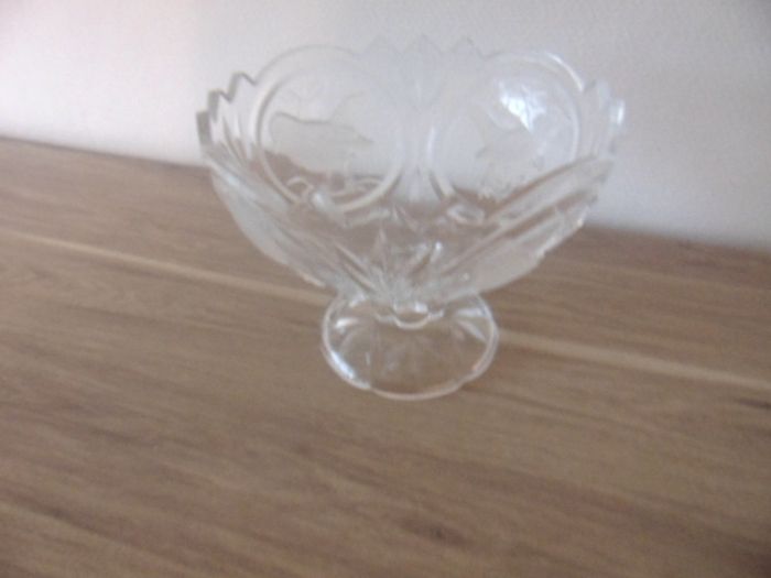 Coupe en cristal taillé – Décor d’oiseaux – Style Art déco / Inspiration Lalique - photo numéro 6