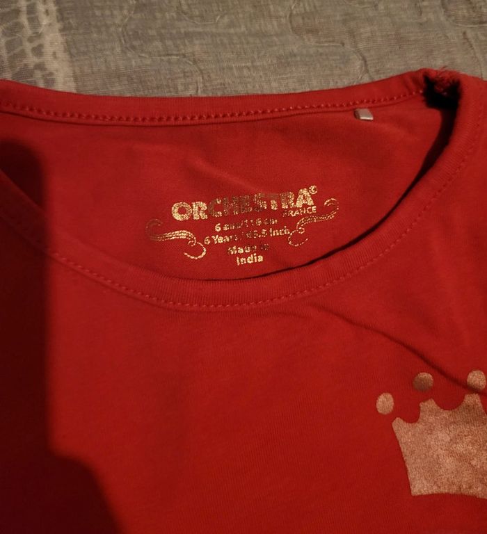 Tee shirt rouge Orchestra 6 ans - photo numéro 3