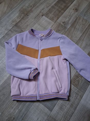 Veste de jogging fille rose et parme 6 ans