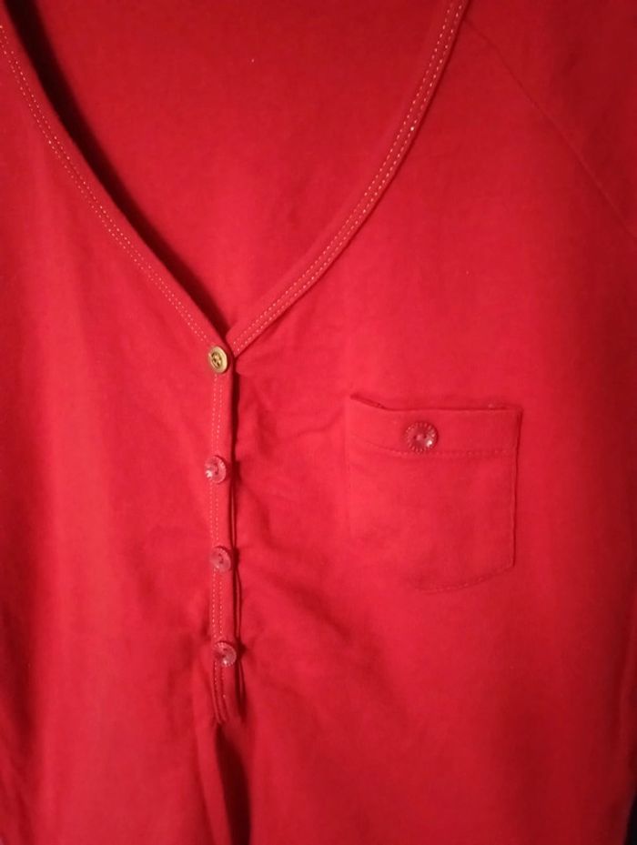 Tee shirt coton rouge - photo numéro 2