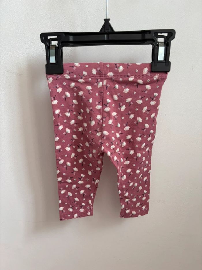 Legging rose fleuri Obaïbi 3 mois - photo numéro 4
