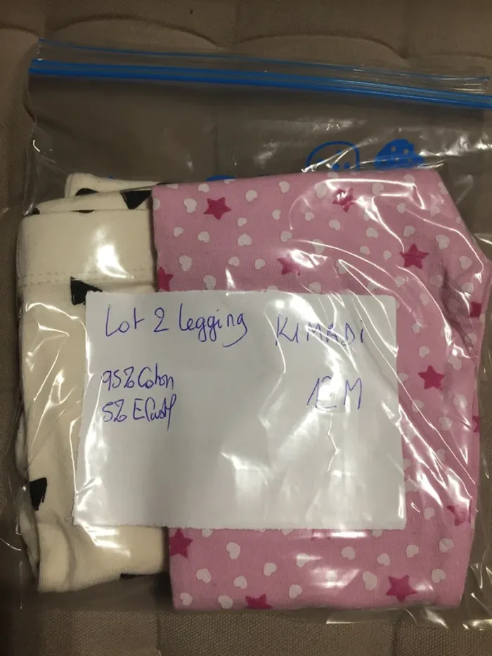 Lot 2 leggings Kimadi 12M - photo numéro 5