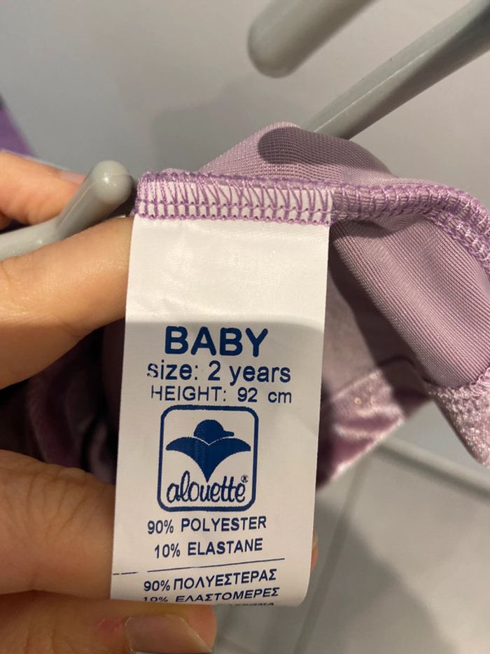 Blouse velours violet 2 ans Neuf étiquette strass - photo numéro 4
