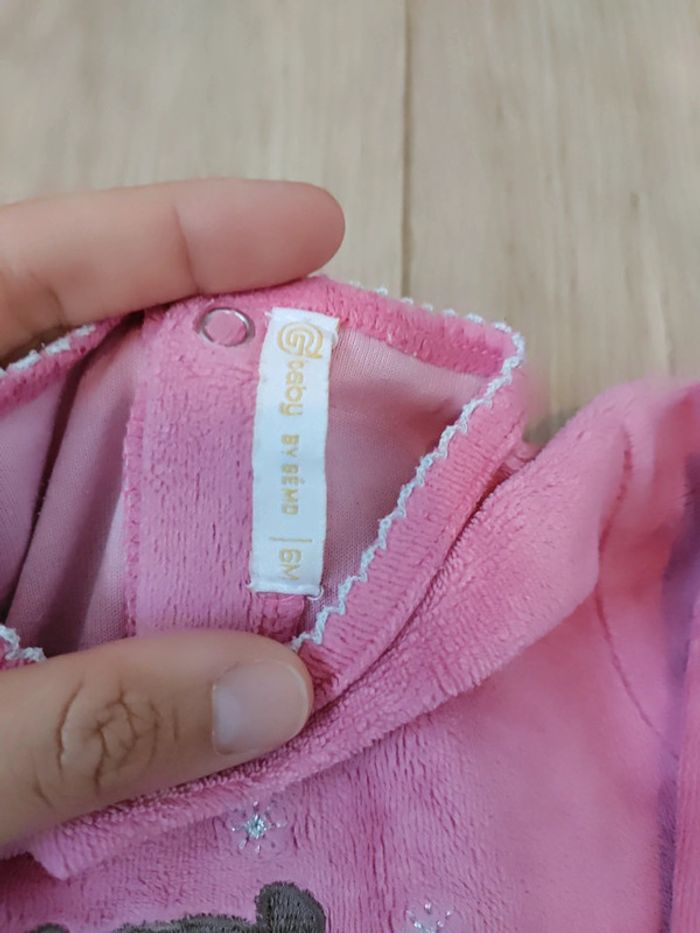 Grenouillere velour 6 mois 68cm - photo numéro 3