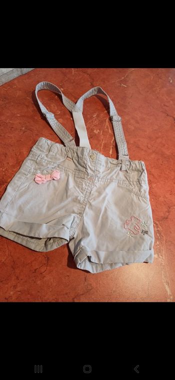Short bébé taille 6 mois
