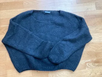 Pull maille noir