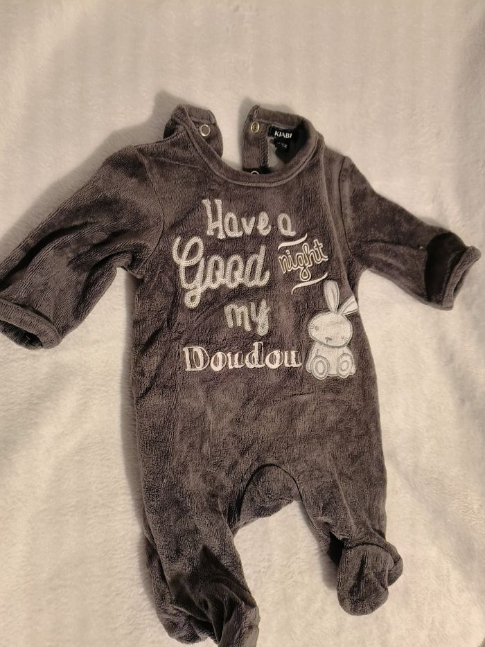 Pyjama velours naissance