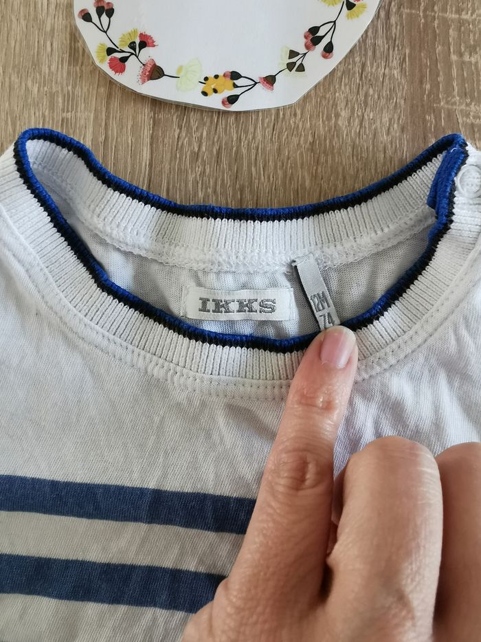 Lot de 2 t-shirt d'été bébé garçon 12mois ikks très bon état - photo numéro 6