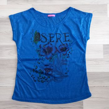 T-shirt sans manches bleu femme E&D taille M