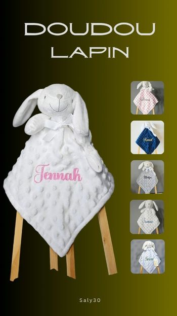 Doudou lapin blanc