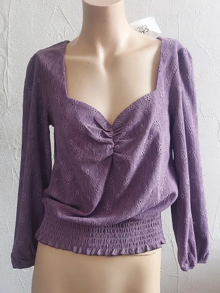 Haut violet manches longues Taille S