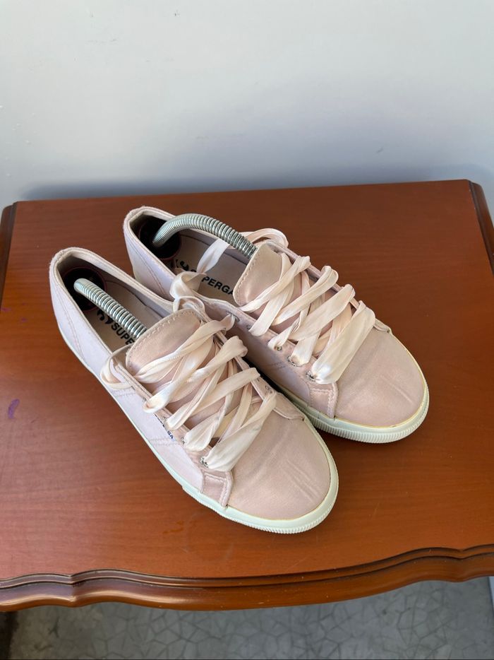 Baskets Rose Satinée Superga Taille 36 - photo numéro 3